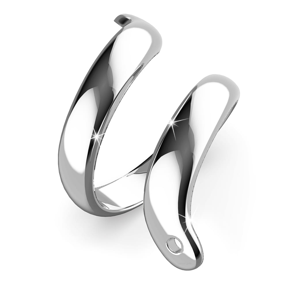 Orphic Double Wrapped Band Ring in White Gold