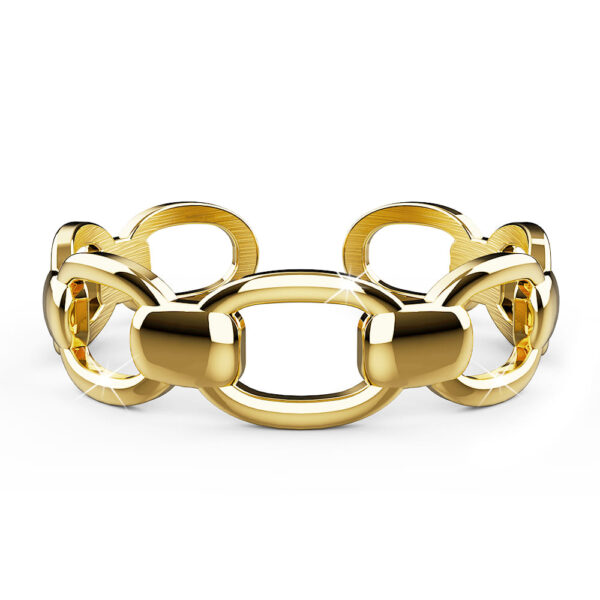 Adjustable Imperial Chain Link Ring in Gold - Image 2
