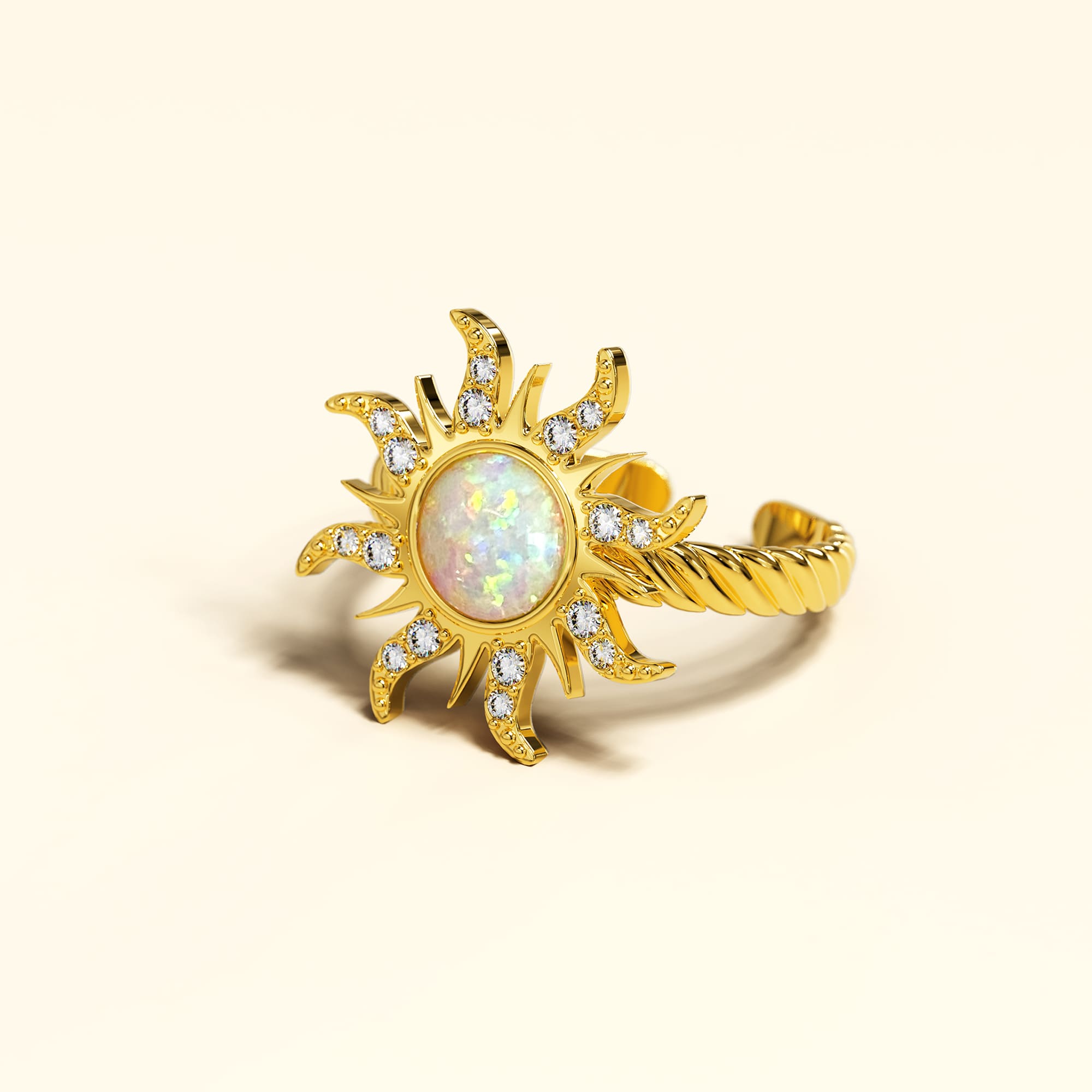 Celestial Opal Sun Ring - Image 3