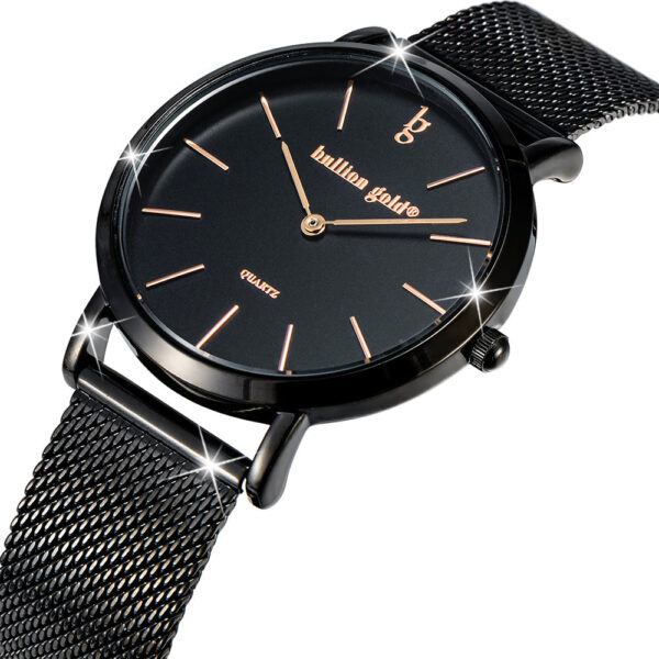 Bullion Gold Timeless Dream Watch - Black and Rose Gold