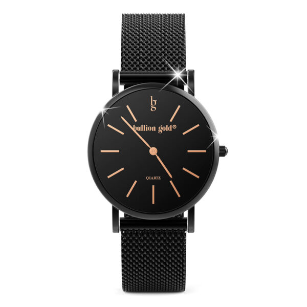 Bullion Gold Timeless Dream Watch - Black and Rose Gold - Image 3