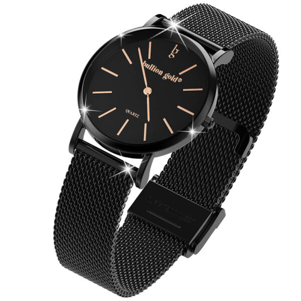 Bullion Gold Timeless Dream Watch - Black and Rose Gold - Image 4