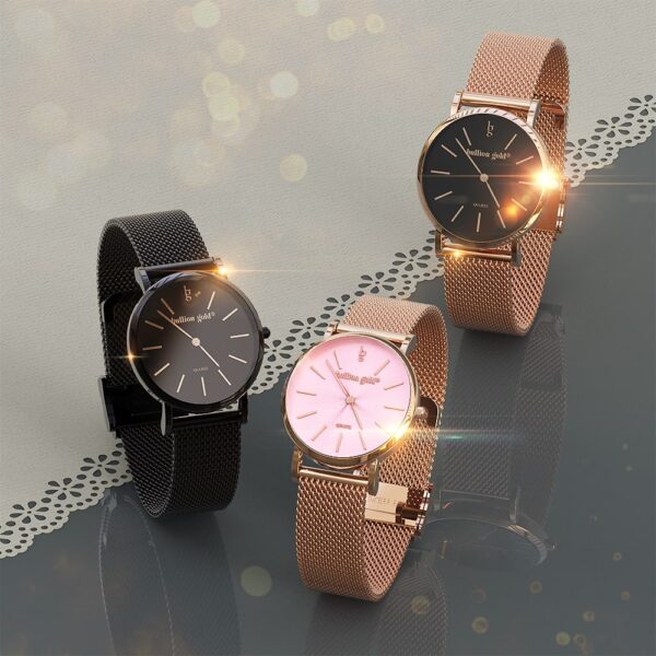Bullion Gold Timeless Dream Watch - Black and Rose Gold - Image 6