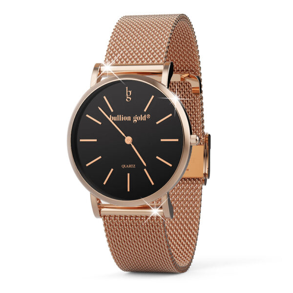 Bullion Gold Timeless Dream Watch - Rose Gold and Black - Image 2