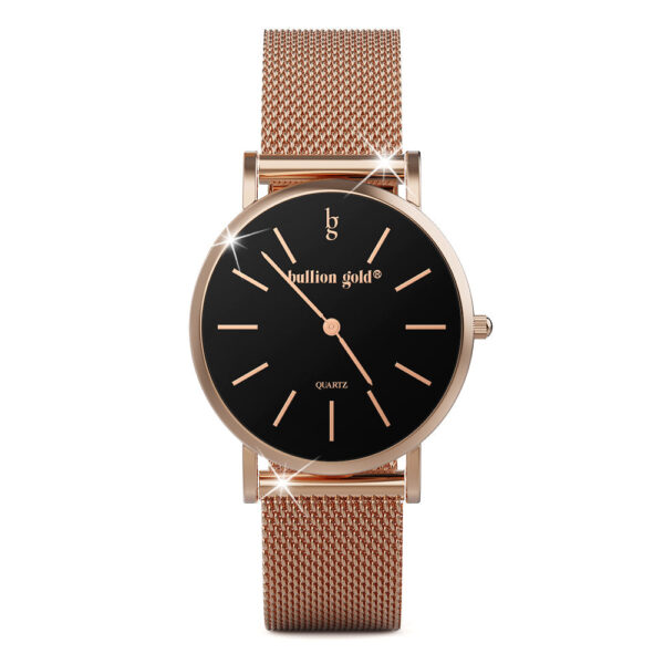 Bullion Gold Timeless Dream Watch - Rose Gold and Black - Image 3
