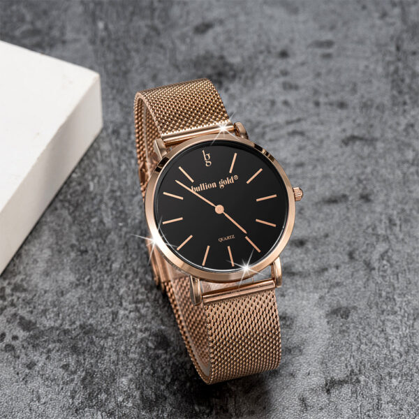 Bullion Gold Timeless Dream Watch - Rose Gold and Black - Image 5