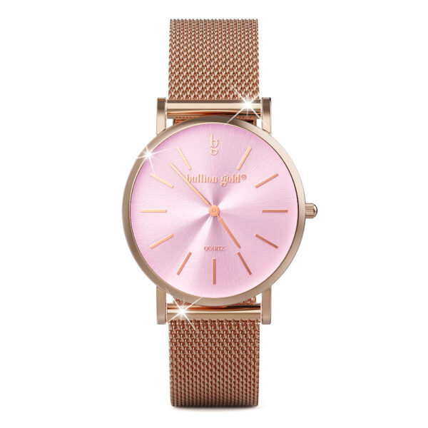 Bullion Gold Timeless Dream Watch - Rose Gold and Pink - Image 3