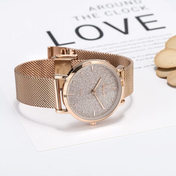 Bullion Gold Seamless Dial Watch - Rose Gold and White - Image 4