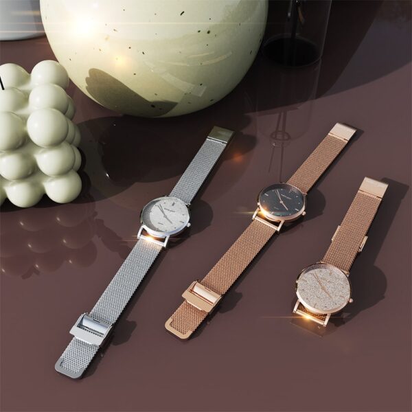 Bullion Gold Seamless Dial Watch - Rose Gold and White - Image 7