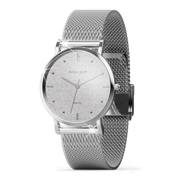 Bullion Gold Seamless Dial Watch - Steel Silver - Image 3