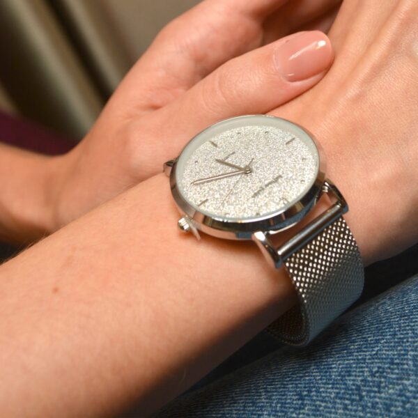 Bullion Gold Seamless Dial Watch - Steel Silver - Image 5