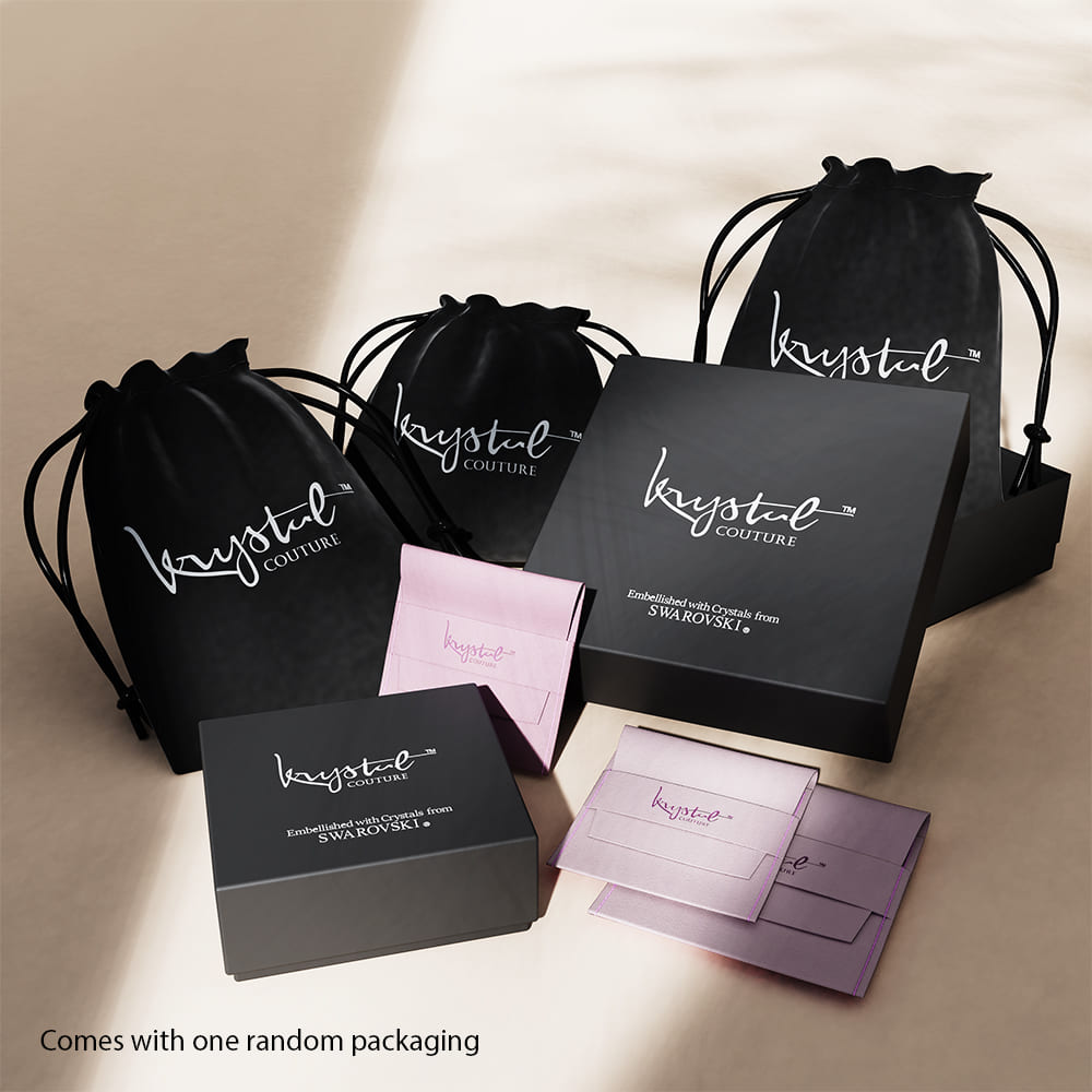 Briolette Ab Crystal Short Necklace Embellished with SWAROVSKI® Crystals - Image 3