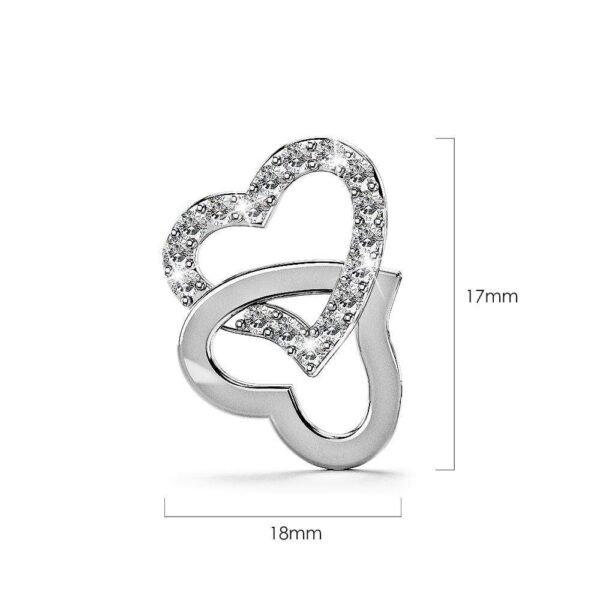 Hearts Entwined Studs Embellished with SWAROVSKI® Crystals - Image 2