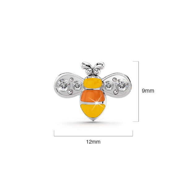 Bumblebee Crystal Earrings White Gold Layered Jewellery - Image 4
