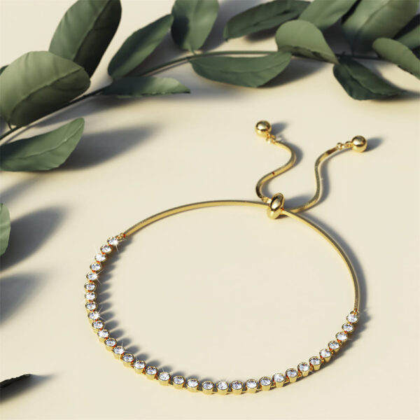 Tia Gleam Pull-Tie Tennis Bracelet - Image 4