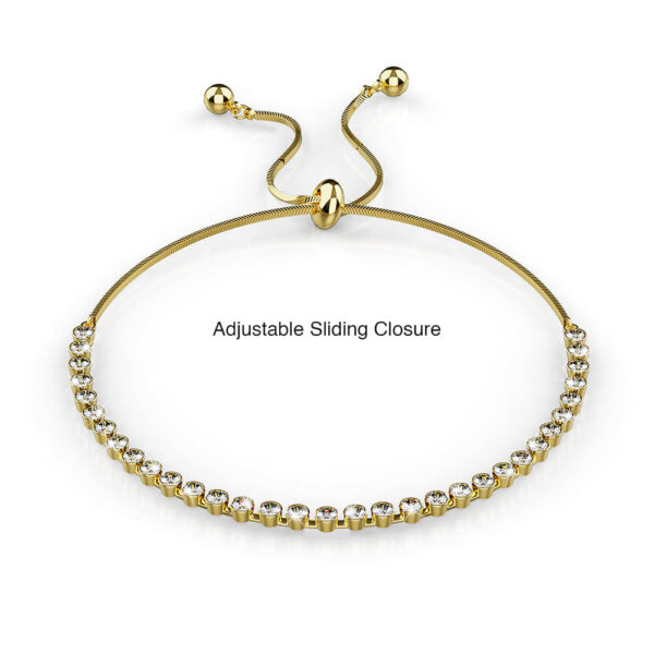 Tia Gleam Pull-Tie Tennis Bracelet - Image 6