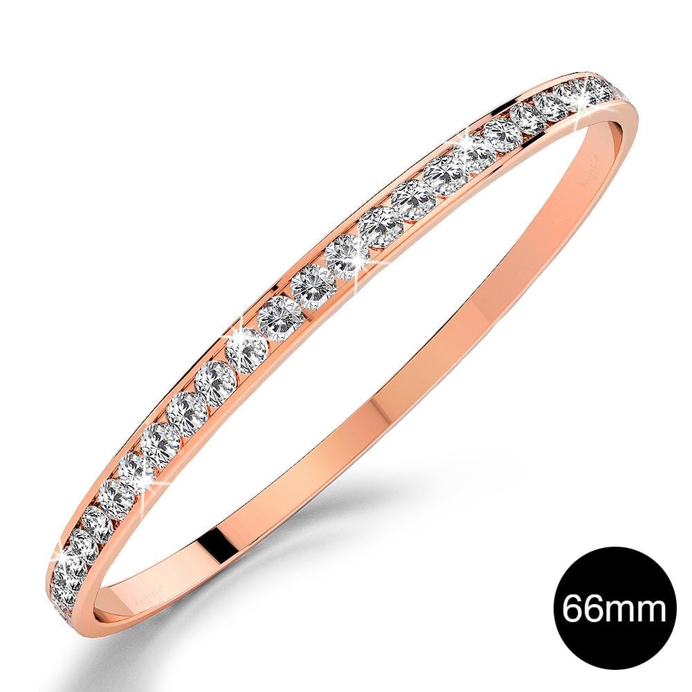 360 Classic Rose Gold Bangle Embellished with SWAROVSKI® Crystals