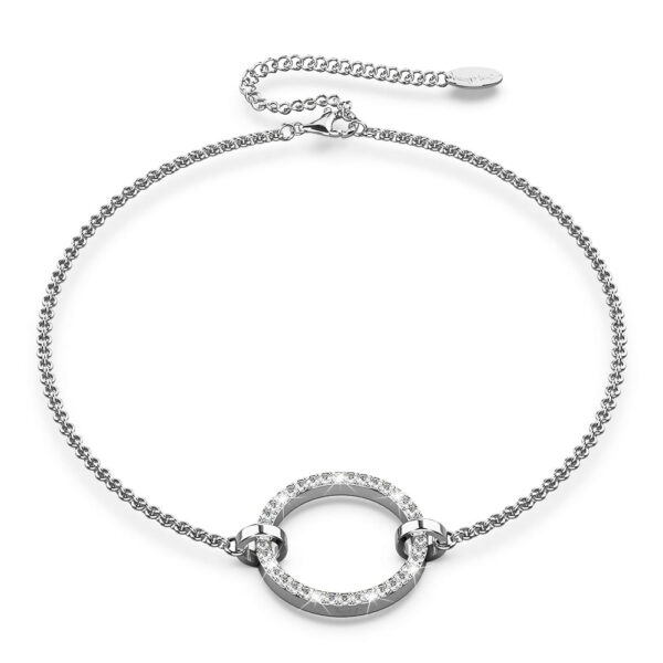 Orbit of Beauty Bracelet Embellished with SWAROVSKI® Crystal in White Gold