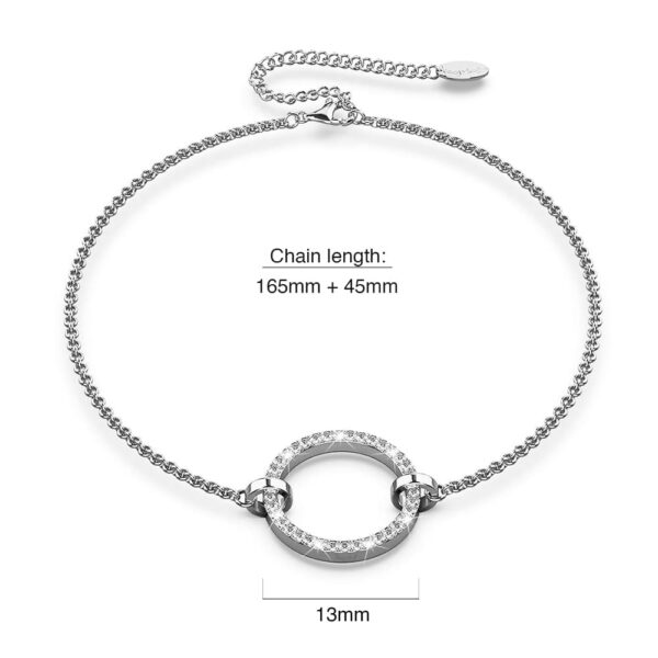 Orbit of Beauty Bracelet Embellished with SWAROVSKI® Crystal in White Gold - Image 6