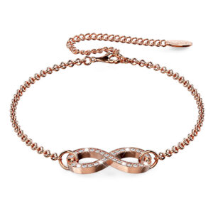 Infinity Bracelet Embellished with SWAROVSKI® Crystals in Rose Gold