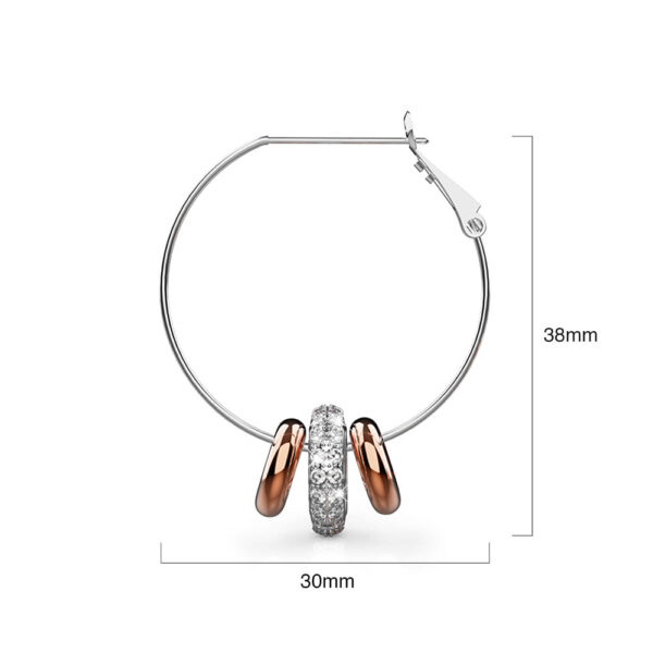 Dome Hoop Earrings Embellished with SWAROVSKI® Crystals - Image 4