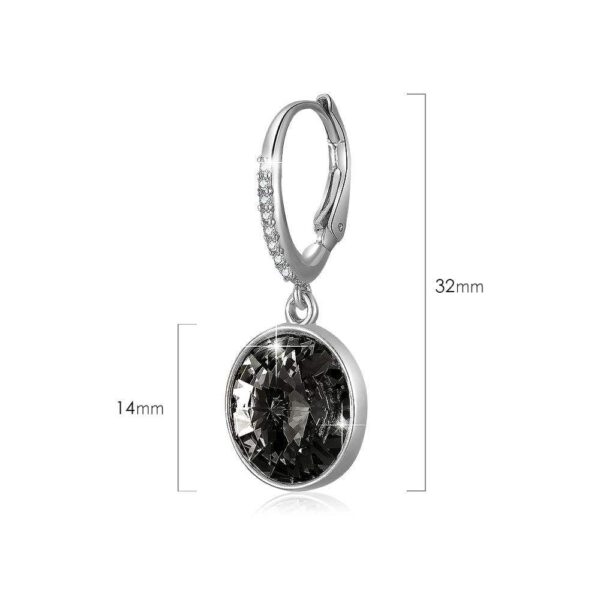 Precious Drop Earrings Silver Night Embellished with SWAROVSKI® Crystals - Image 5