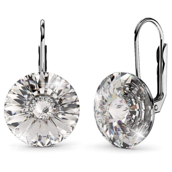Diana White Gold Crystal Drop Earrings