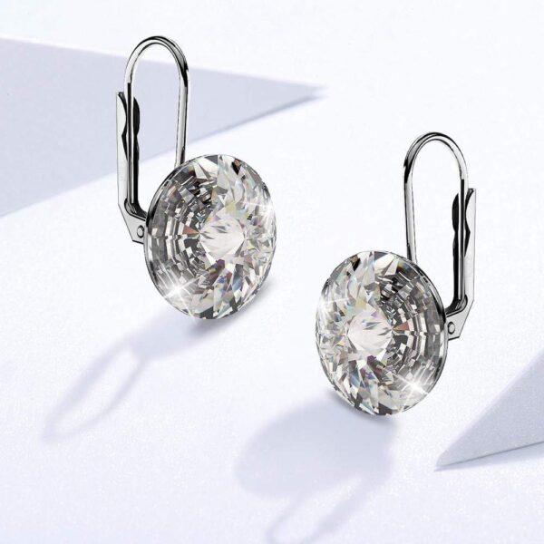 Diana White Gold Crystal Drop Earrings - Image 3