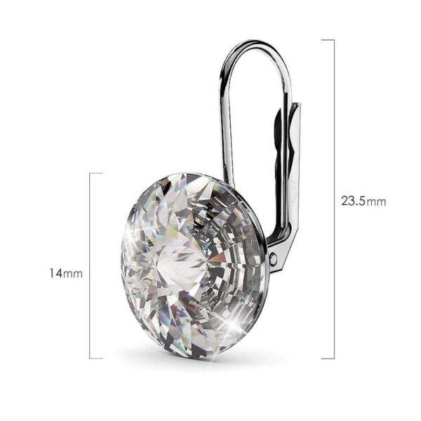 Diana White Gold Crystal Drop Earrings - Image 6