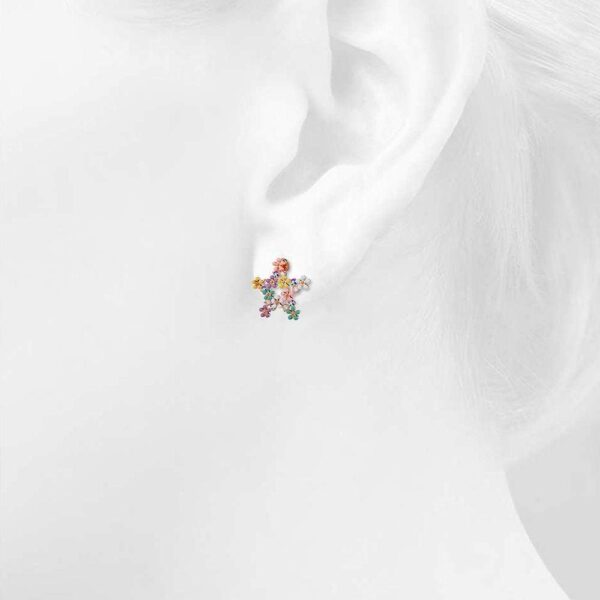 Star Flower Stud Earrings - Image 4
