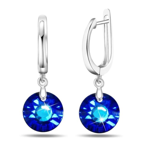 Bright Blue Drop Earrings Embellished with Crystals from SWAROVSKI®