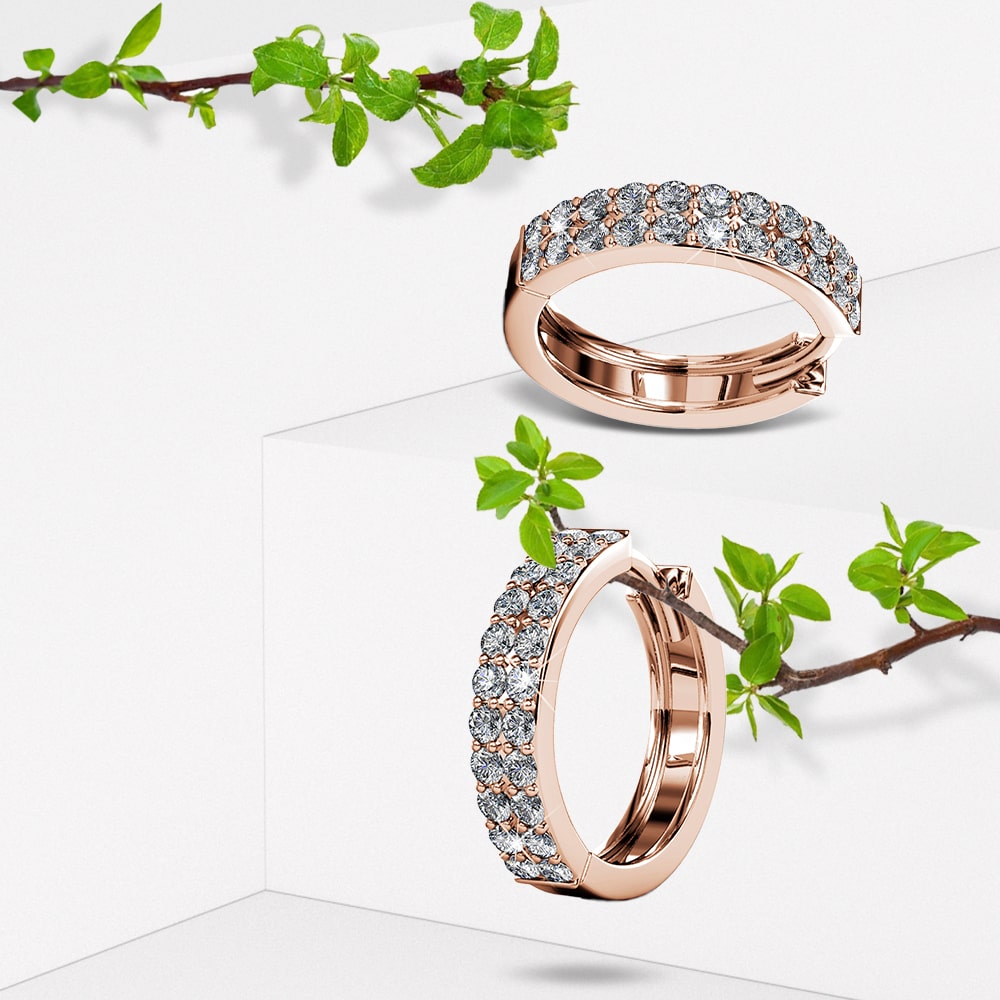 Magnifico Rose Gold Earrings Embellished with SWAROVSKI® Crystals
