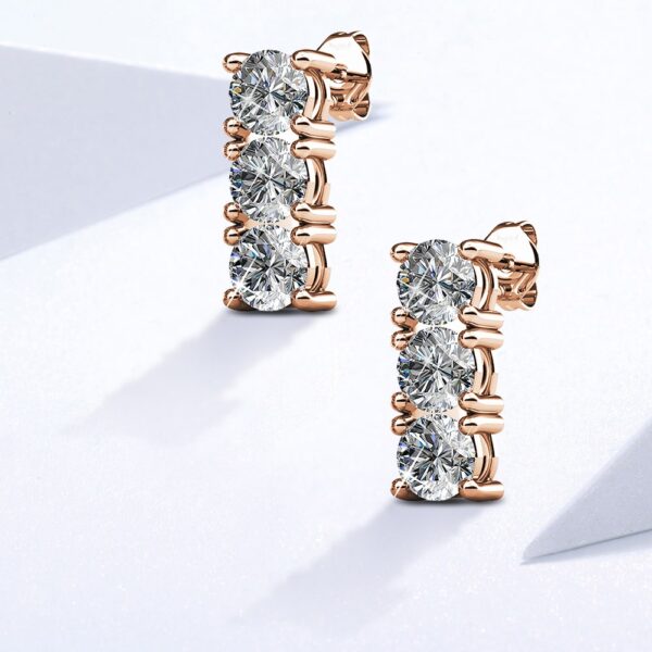 Crystal Tower Brilliance Earrings Embellished with SWAROVSKI® Crystals - Image 3