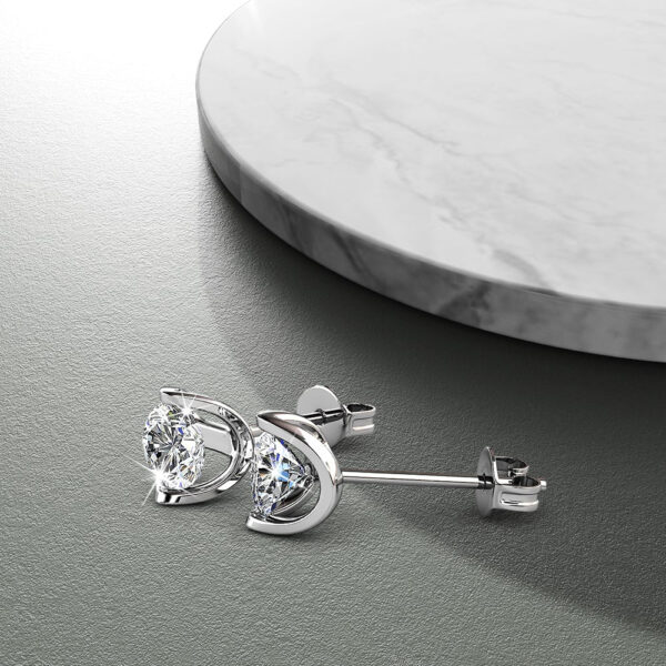 Star Mizar Stud Earrings Embellished with SWAROVSKI® Crystals - Image 3
