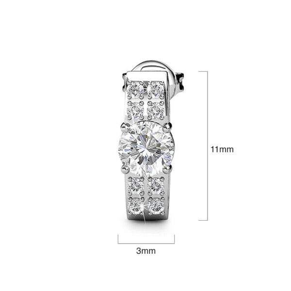 Glaze Stud Earrings Embellished with SWAROVSKI® Crystals - Image 4