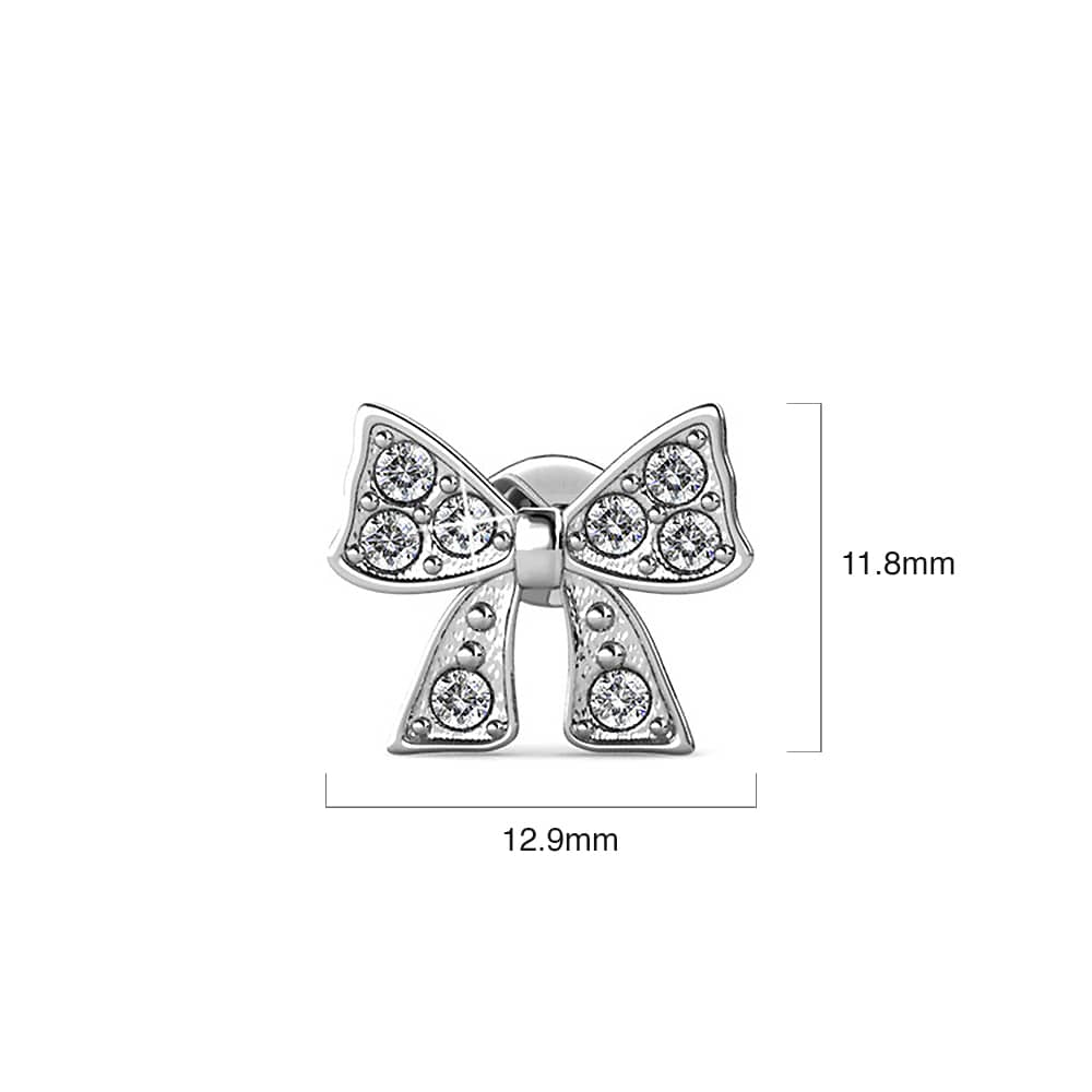 Ribbon Tie Earrings Embellished with SWAROVSKI® Crystals - Image 5