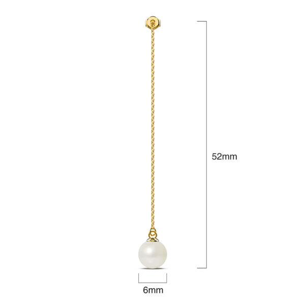 Katarina Pearl Drop Earrings Embellished with SWAROVSKI® Crystals Pearls - Image 4