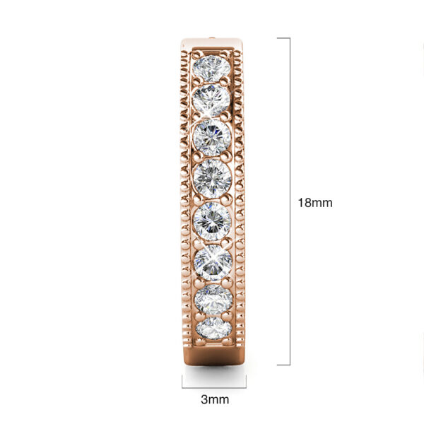 Clique Huggie Earrings Embellished with Crystals from SWAROVSKI®  in Rose Gold - Image 6