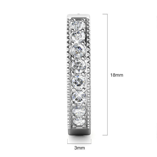 Clique Huggie Earrings Embellished with Crystals from SWAROVSKI® in White Gold - Image 6