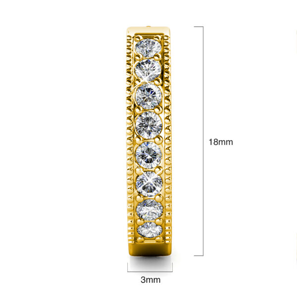 Clique Huggie Earrings Embellished with Crystals from SWAROVSKI® in Gold - Image 6