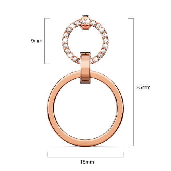 Orbit of Radiance Earrings Embellished with SWAROVSKI® Crystal in Rose Gold - Image 6
