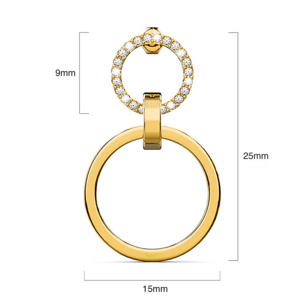 Orbit of Radiance Earrings Embellished with SWAROVSKI® Crystal in Gold - Image 6