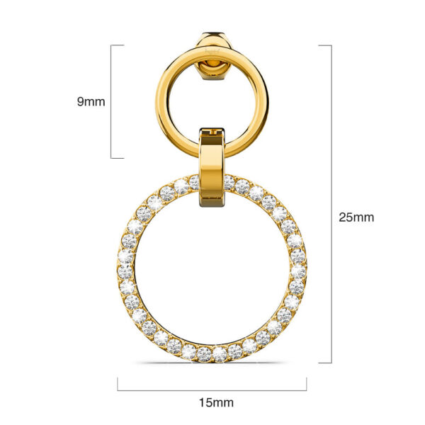 Orbit of Elegance Earrings Embellished with SWAROVSKI® Crystal in Gold - Image 6