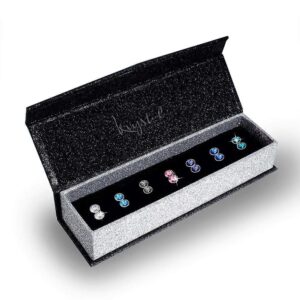Boxed 7 Pairs Stud Earrings Set Embellished with SWAROVSKI® Crystals