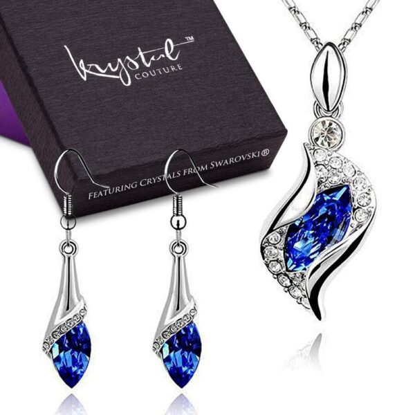 Boxed Masquarade Necklace and Earrings Set Embellished with SWAROVSKI® Crystals