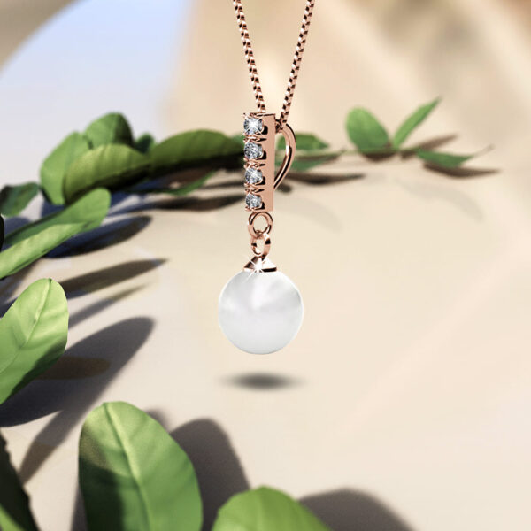 Lustrous Necklace Embellished with SWAROVSKI® Crystals - Image 3
