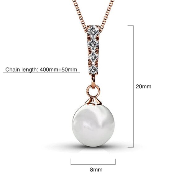 Lustrous Necklace Embellished with SWAROVSKI® Crystals - Image 4