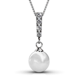 Lustrous Pendant Necklace Embellished with SWAROVSKI® Crystals