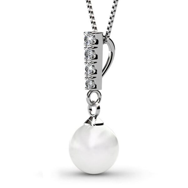 Lustrous Pendant Necklace Embellished with SWAROVSKI® Crystals - Image 2