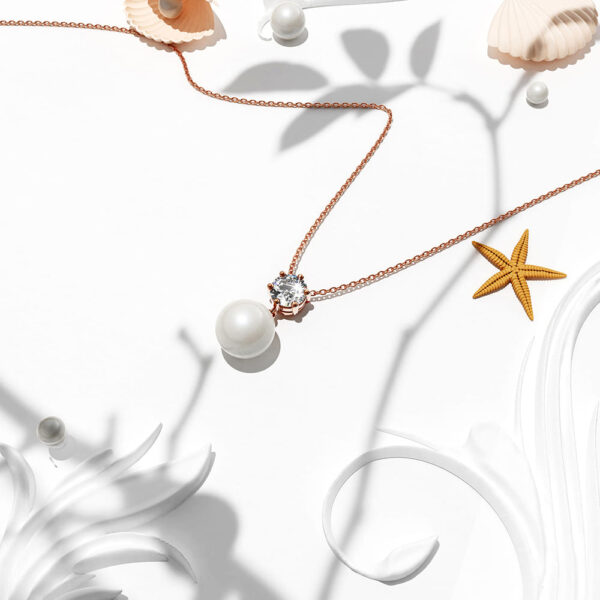 Margaux Necklace Embellished with SWAROVSKI® Crystal Pearls and SWAROVSKI® Crystals - Image 3